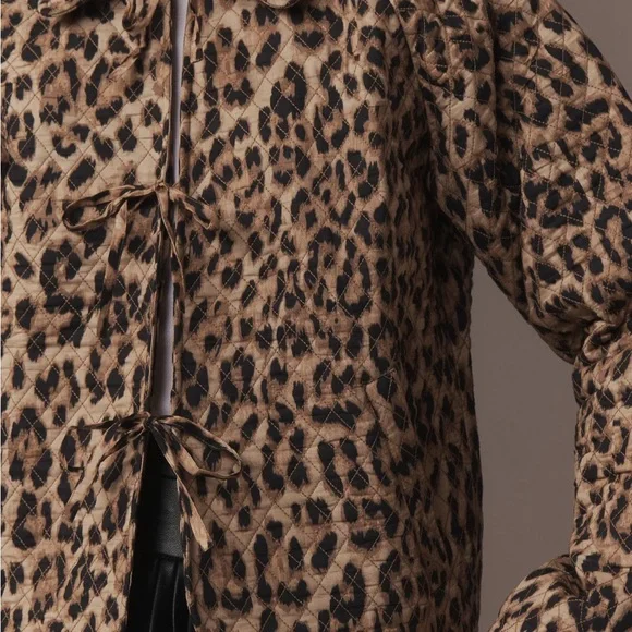 Anthropologie Leopard Print Quilted Jacket - Picture 12 of 13